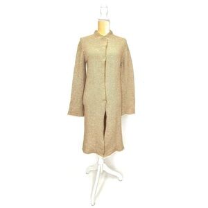Lluis Genero Alchemy Duster Size Small Baby Alpaca Cardigan Sweater Tan Cream